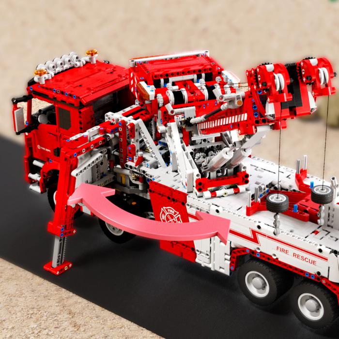 NEW T4007 High-Tech Car Building Blocks RC Rescue Truck Scania Truck