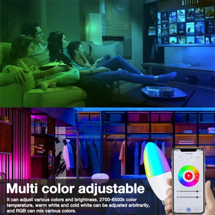 Tuya Wifi Led Bulbs 5w Tuya Smart Lamp Rgb With Alexa Google Home