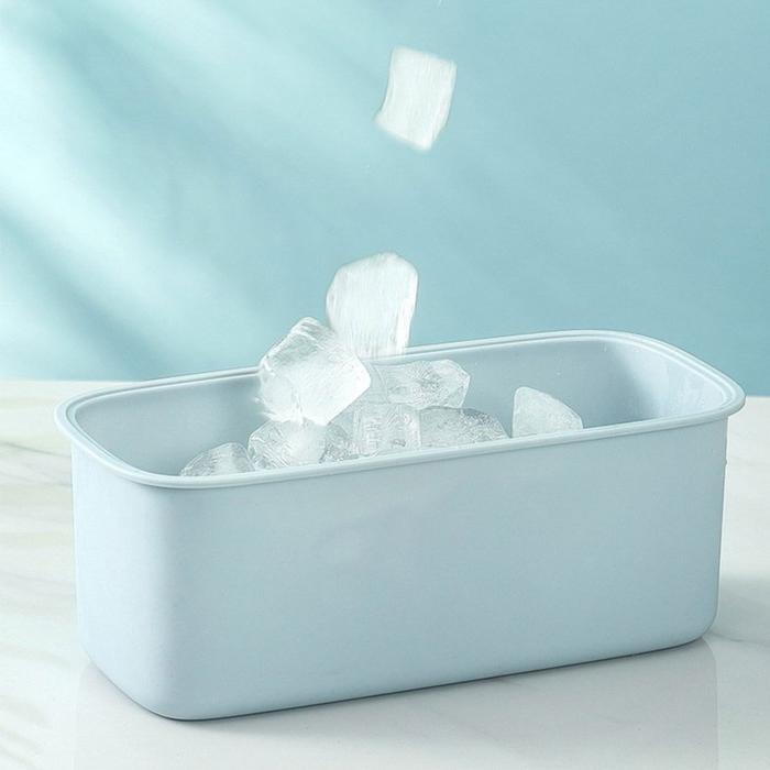 Ice Cube Storage Box Multifunctional Ice Box with Llid for Home