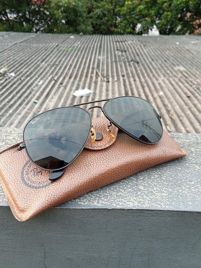 RAYBAN B&L USA  AVIATOR CELASIC BLACK  SIZE 58[]14 LENSA G 15 BL USA