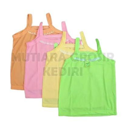 12 Pcs Kaos Dalam Anak Perempuan Polos ELITE Renda Fashion