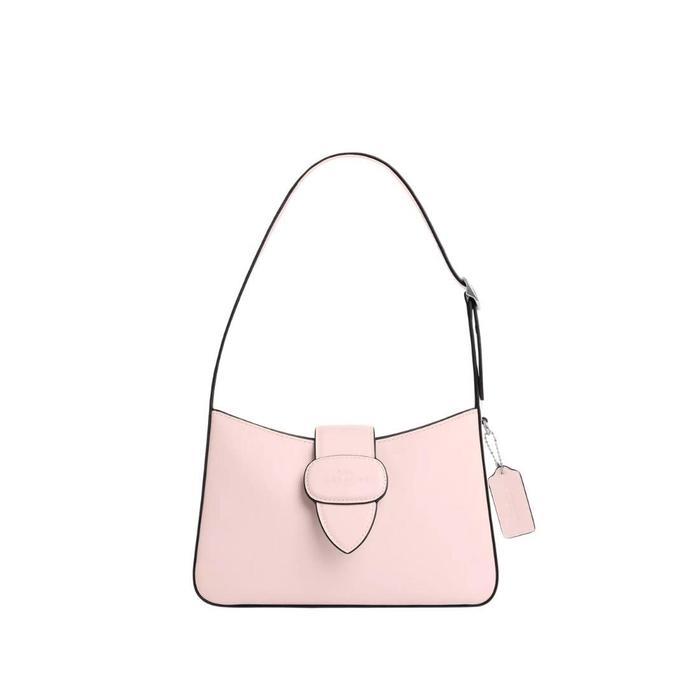 COACH ELIZA SHOULDER BAG WITH ZIPPER CLOSURE SILVER BLUSH
