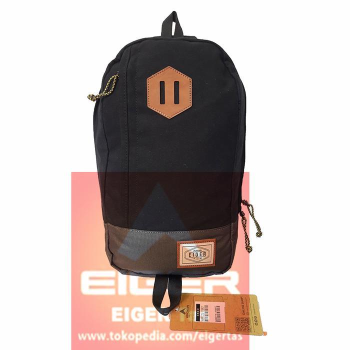 Tas Selempang Punggung Eiger 3406 Black Diario Canvas 7L Sling Bag *