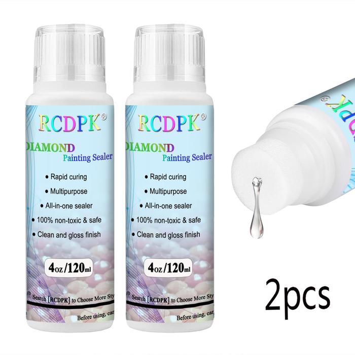 2 Pack 240ML Diamond Painting Sealer 5D Diamond Painting Art Glue