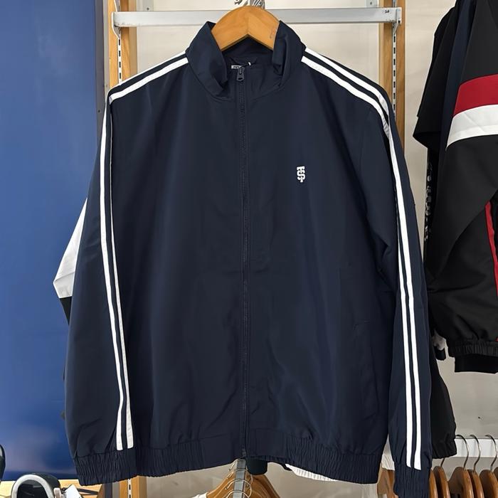 3SECOND SPORTY JAKET PARASUT ZIPPER DENGAN LIST - BIRU NAVY S12052515BR Pria Wanita Bomber Cowok