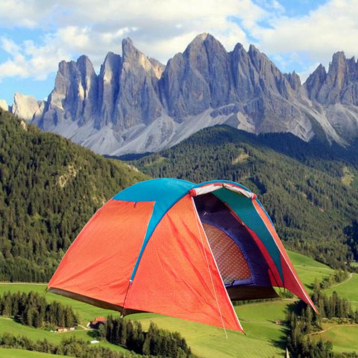 Pluvia Tenda double layer kapasitas 4 orang dome camping tent waterpro
