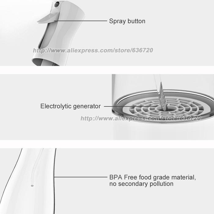 USB charging Hypochlorous Acid Water Making Machine Portable