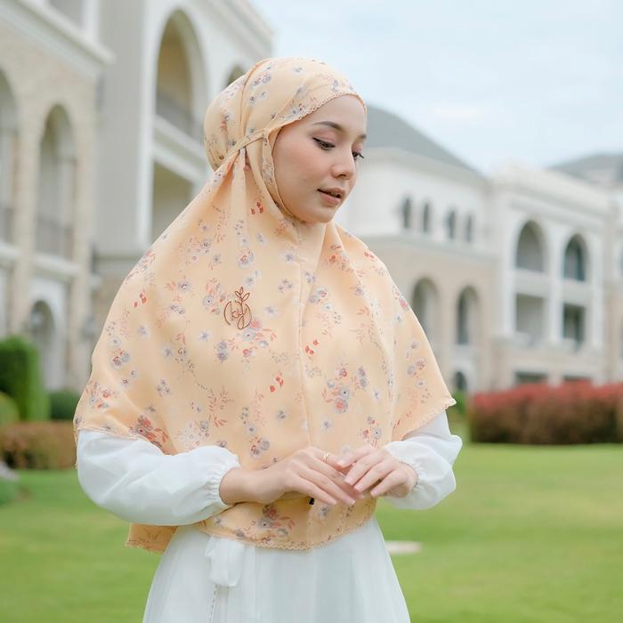 NEW Hijab Bergo Motif Instan Viney Jepang Premium 2layer Valena