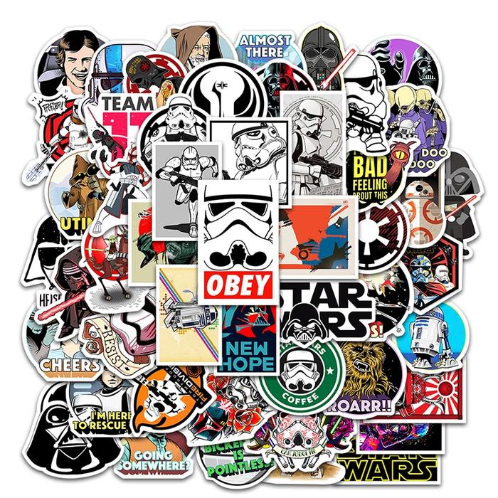 Hot kartun star war Stiker Perang Bintang Anti Air Stikers Berperekat Waterproof sticker decal buat 