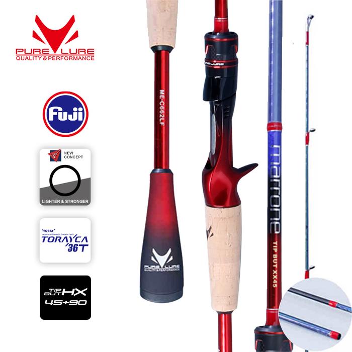 PURELURE MARRONE Casting Rod and  Spinning Rod Combo High Carbon