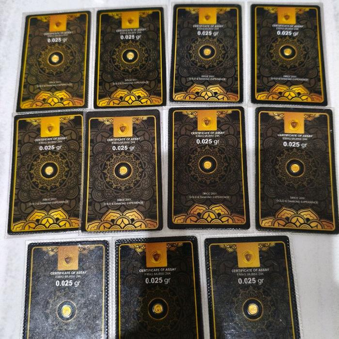 Mini Gold 0.025 gram. Cocok untuk investasi