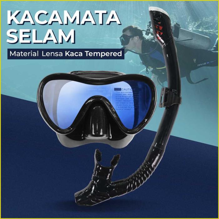 BARU Kacamata Selam Tembak Ikan Dalam Air Peralatan Diving Snorkeling Anti Masuk Air Kabut