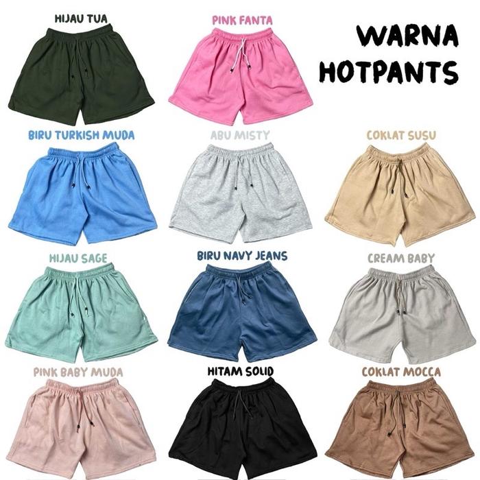5 PCS CELANA SHORT PANTS CEWEK COWOK UNISEX TERBAIK BEST SELLER | CELANA HOT PANTS FLEECE HNM DISTRO