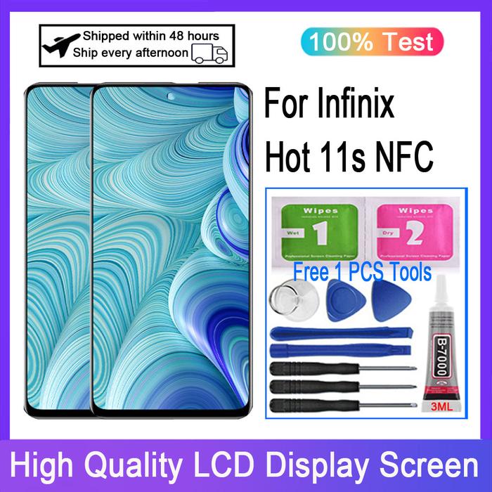 Original For Infinix Hot 11s NFC X6812B LCD Display Touch Screen