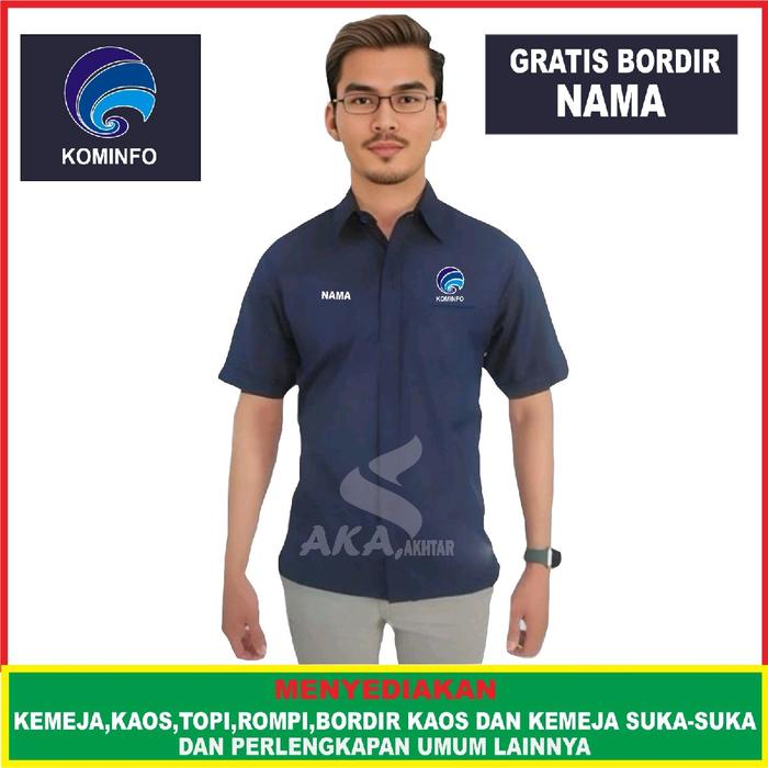 KEMEJA KOMINFO SERAGAM KOMINFO BAJU KOMINFO LENGAN PANJANG DAN PENDEK KEMEJA PUTIH KOMPINFO