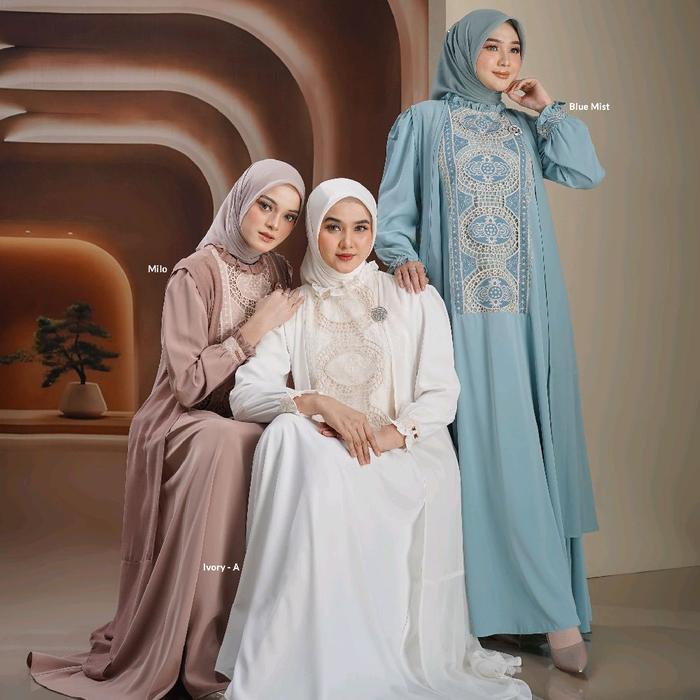 [NEW] • COD | GUZELLYA DRESS • NADHEERA LUXURY / Gamis Dress Polos Brokat Premium Adem Babydoll Prem