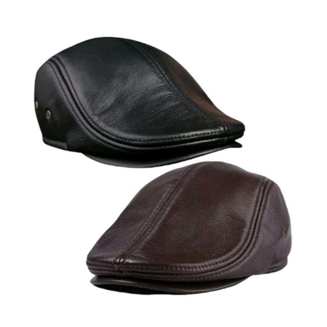 TREND TOPI PET KULIT ASLI | PRIA | murah Casual l POLOS | SAPI | topi copet | PELUKIS | TOPI KODOK H