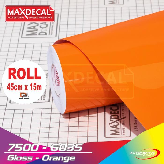 ROLL Sticker Maxdecal 7500 G035 Glossy Orange 45cm × 15m ROLL OSEAN
