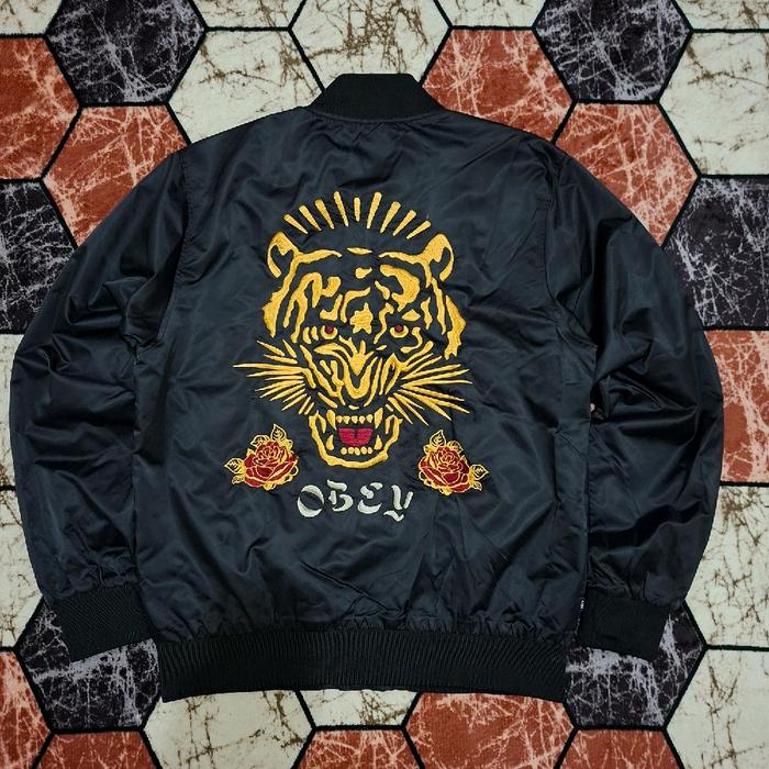 Varsity Jacket Savage Satin Obey