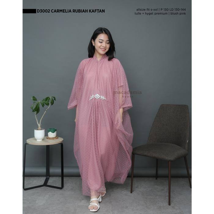 Macadamia House - D3002 Carmelia Rubiah Kaftan Free Turban - Muslim Ramadhan Lebaran Raya Busui Bumi