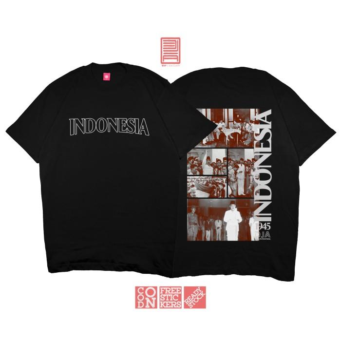 W❤PQ DJA KAOS INDONESIA MERDEKA PROKLAMASI SOEKARNO HATTA 17 AGUSTUS 1945 N✓69