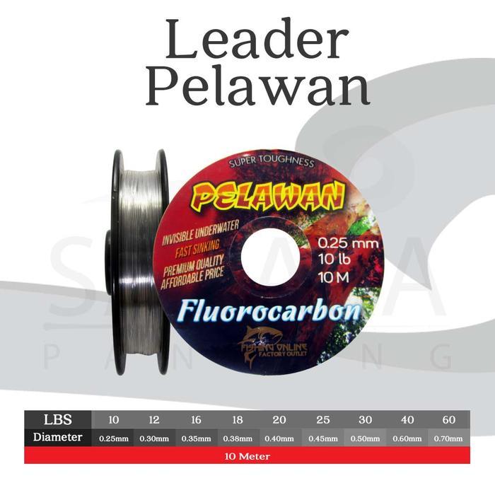 Leader Pelawan FC Leader Flourocarbon Murah Senar Pancing Kaku Anti Keriting