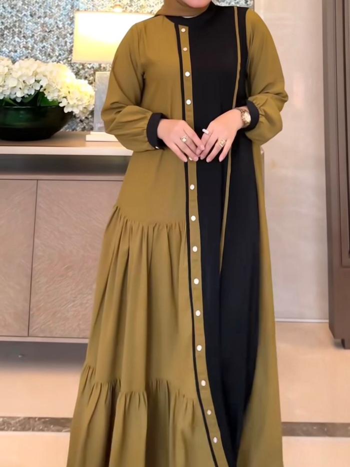 gamis travelling serut kombinasi look arabian syar'i baju umroh stylish