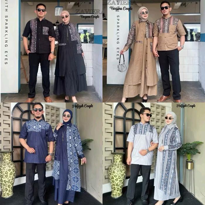 Ravina set abaya couple by zaviera Katun Outer Gamis