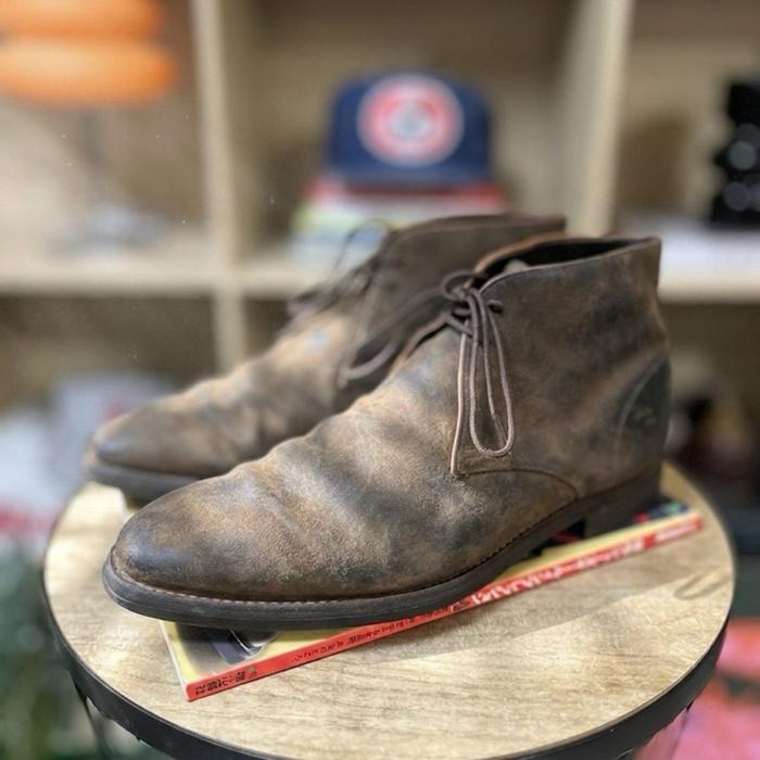 Richard James sevile made in england chukka boots roughout leather not sanders alden trickers carmin