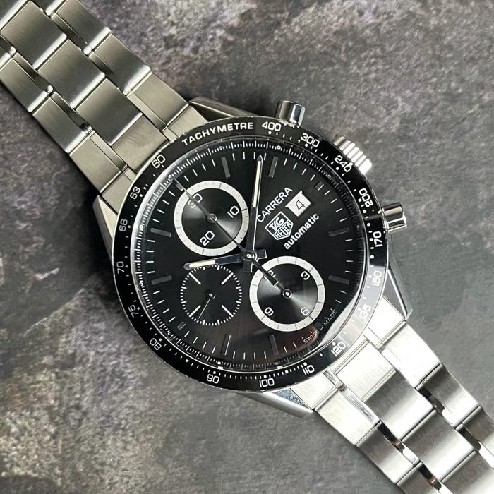 TAG HEUER Carrera CV2010 BA0794 Aluminum Ceramic Calibre 16 41mm Automatic Chronograph Black Stainle