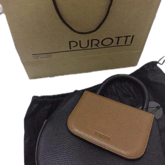 PUROTTI Tas Tangan Wanita Kulit Asli Coklat dengan Desain Elegan dan Fungsi Praktis untuk Gaya Haria