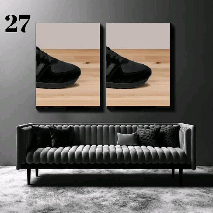 Sepatu Kasual Pria Wanita NB574 Full Black