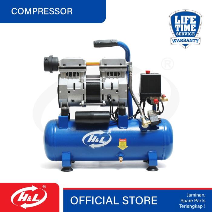 H&L Kompresor Angin Oilless Silent 9L | Air Compressor HnL 9 Liter