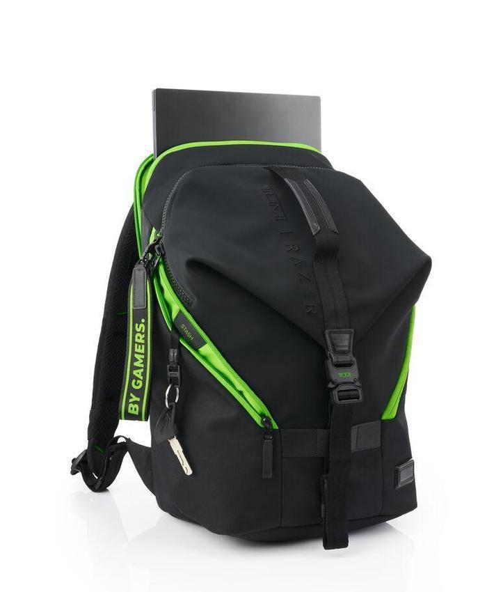 TUMI TAS RANSEL RAZER FINCH BACKPACK - BLACK/GREEN