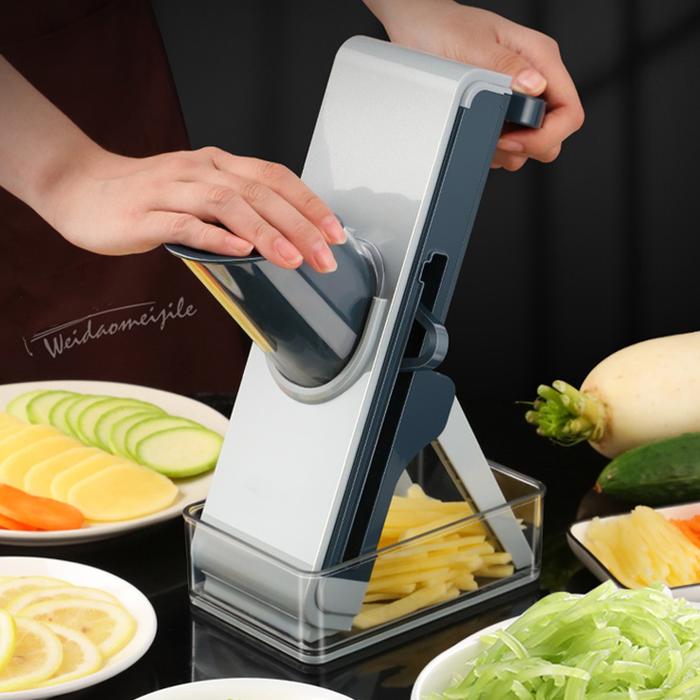 Pemotong Sayuran Tipe Tekan Dapur Pemotong Sayur Tangan Tuas Pemotong