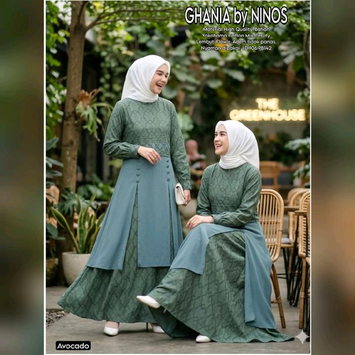 GHANIA Dress by NINOS | Gamis Katun | | Gamis Premium | | Maxi Kondangan | | Dress Wanita | | Maxi K