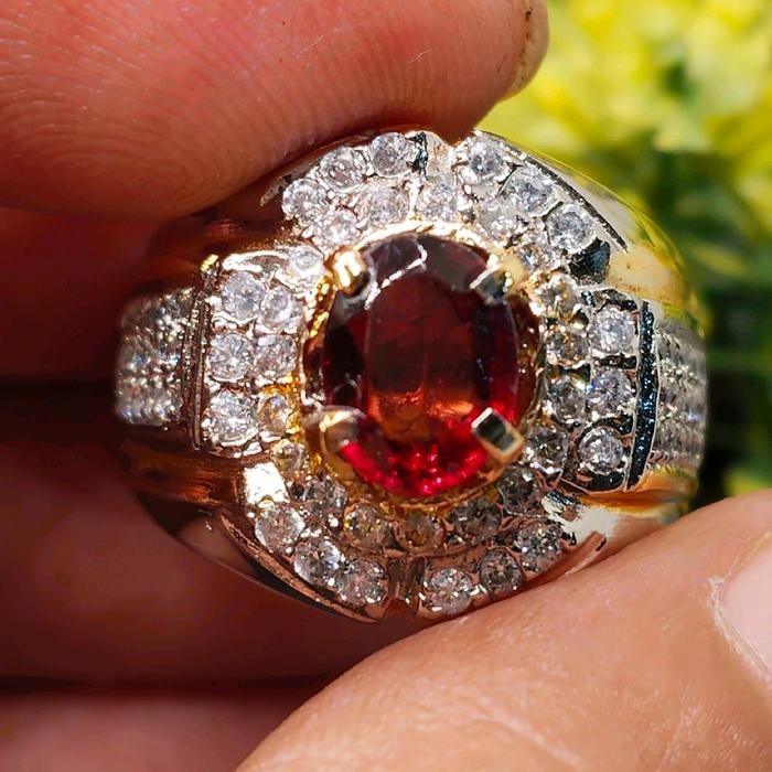 natural cincin batu red garnet Srilangka