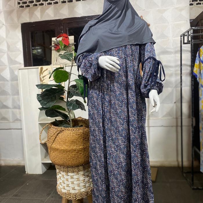 Gamis set hijab rayon busui Ld 120 jumbo jilbab jersey premium