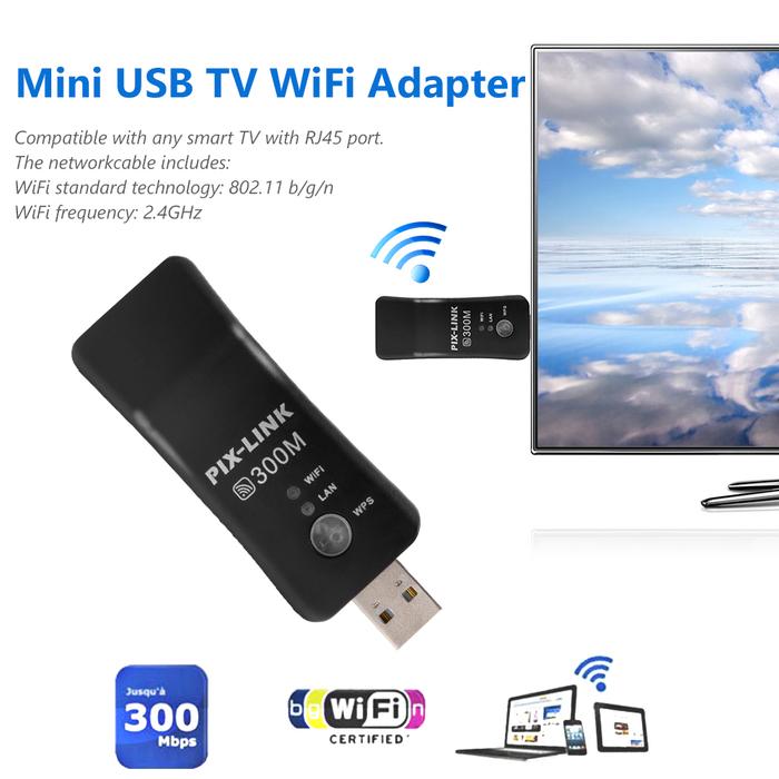 300Mbps Universal USB TV WiFi Dongle Adapter Wireless Network Card RJ45 Ethernet Network Repeater fo