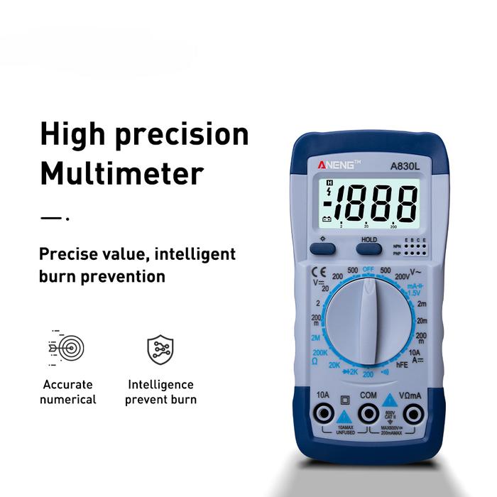 A830L Digital Multimeter Handheld Meter Digital Multimeter AC DC