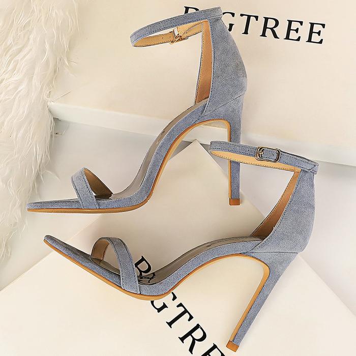 Bigtree Shoes Summer Women Sandals Suede Hollow High Heels Stiletto Fashion Sandles Women Heels Ladi
