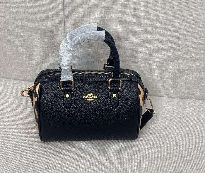 COACH Mini Rowan Crossbody Bag With Leopard Print