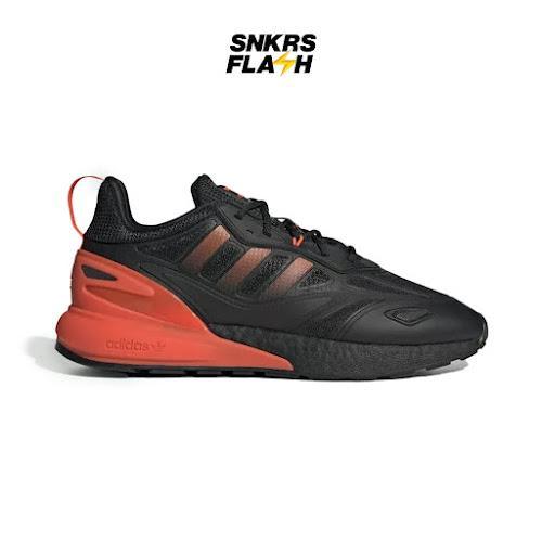 sale Sepatu Sneakers Pria ADIDAS ZX 2K BOOST 2.0 BLACK ORANGE - GZ7735