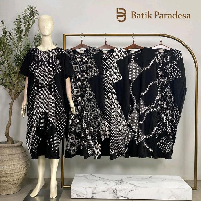 Daster Batik Pekalongan Daster Busui Daster Kalong Daster Lowo Hitam Putih Resleting All Size Batik 