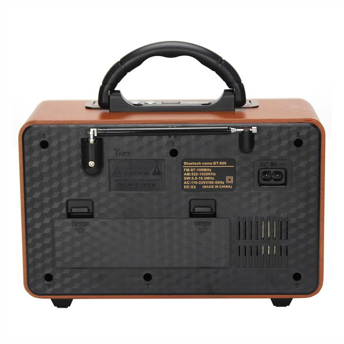 Radio Portabel Portabel Kayu Retro Musik AM/FM/SW Speaker Bluetooth