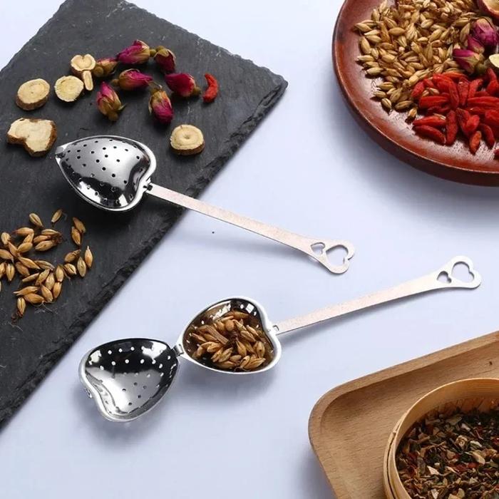 Tea Strainer Heart Shape Stainless Steel Tea Infuser Locking Spice Tea Ball Strainer Mesh Infuser St