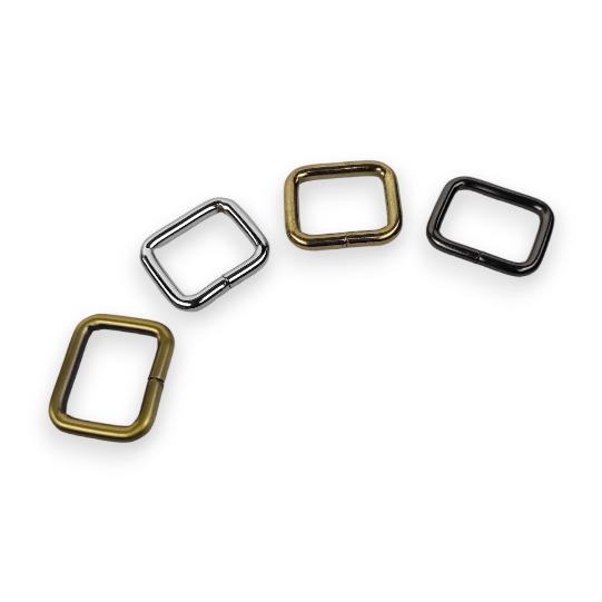 Ring Kotak 2,5 cm Besi Tebal ATG Bakar Silver BN Black Nikel Gold/ Aksesoris Tas Kualitas Import