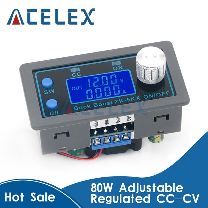 ZK-5KX DC DC Buck Boost Converter CC CV 0.6-36V 5A 5V 6V 12V 24V 80W