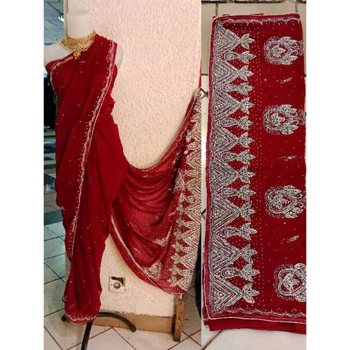 Saree india swaroski , saree india pesta lilitan