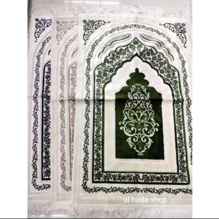 SAJADAH TURKI SUPER MEWAH/SAJADAH AYDIN PREMIUM) SAJADAH ANTARAN Muslim Putih Motif